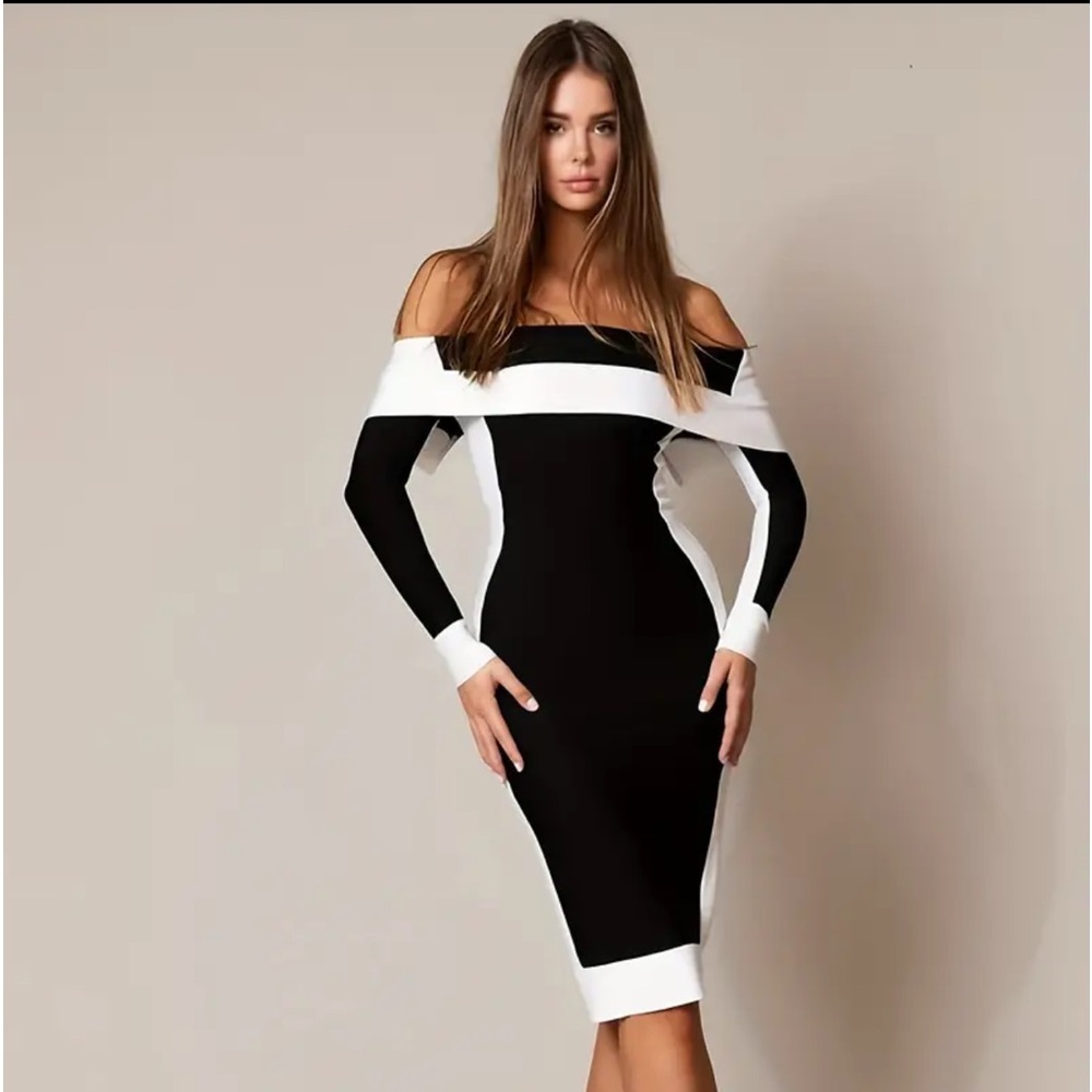 Off the shoulder form fitting dress
